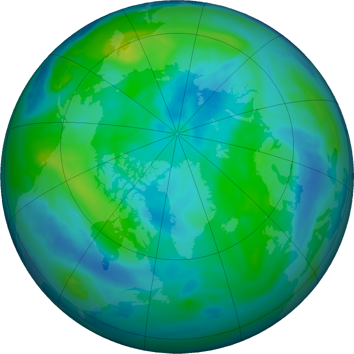 Arctic ozone map for 30 September 2016